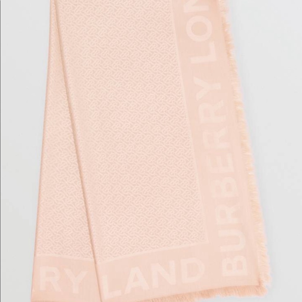 Monogram Silk Wool Jacquard Large Square Scarf